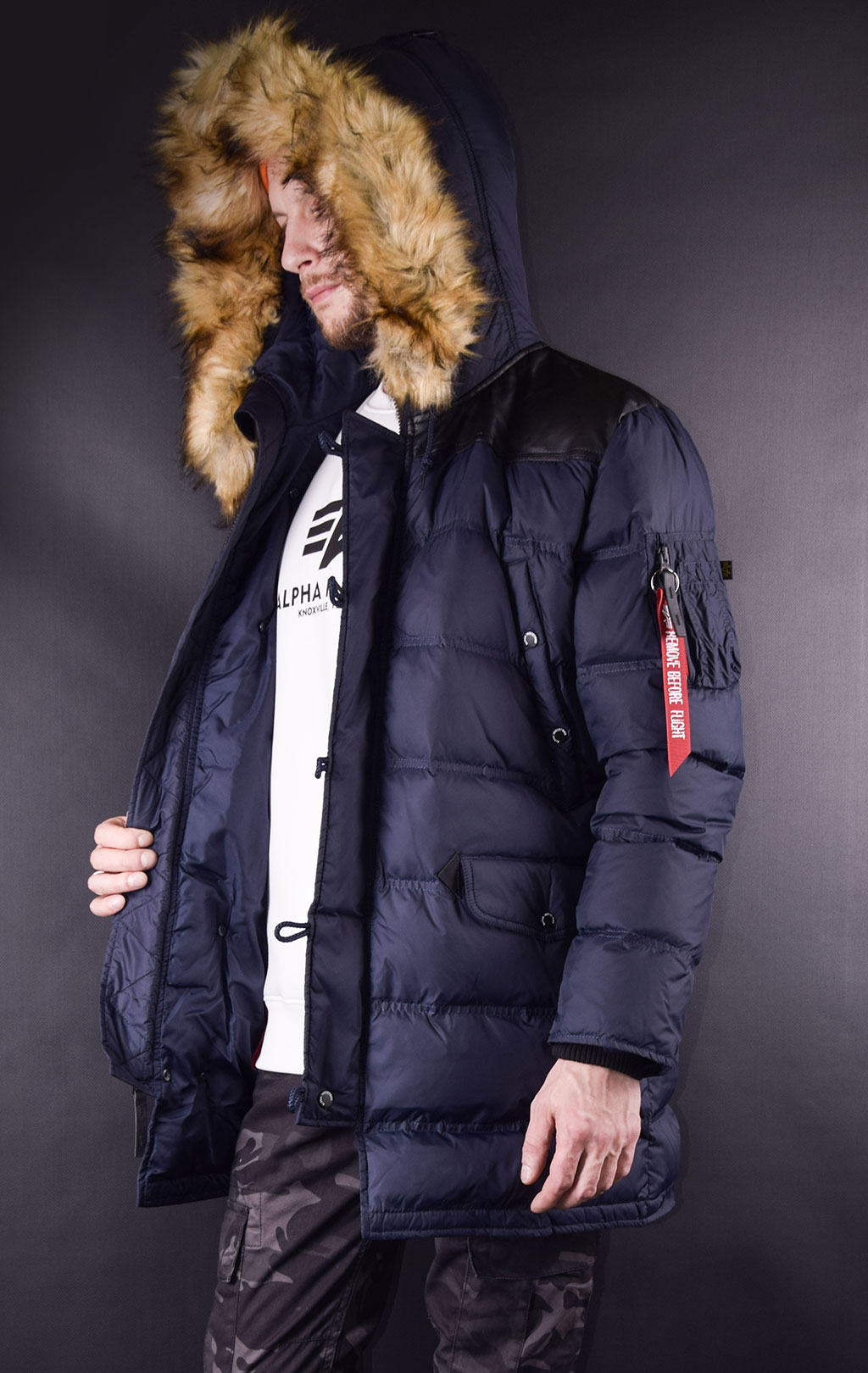 Аляска-пуховик ALPHA INDUSTRIES PUFFER N-3B rep. blue 