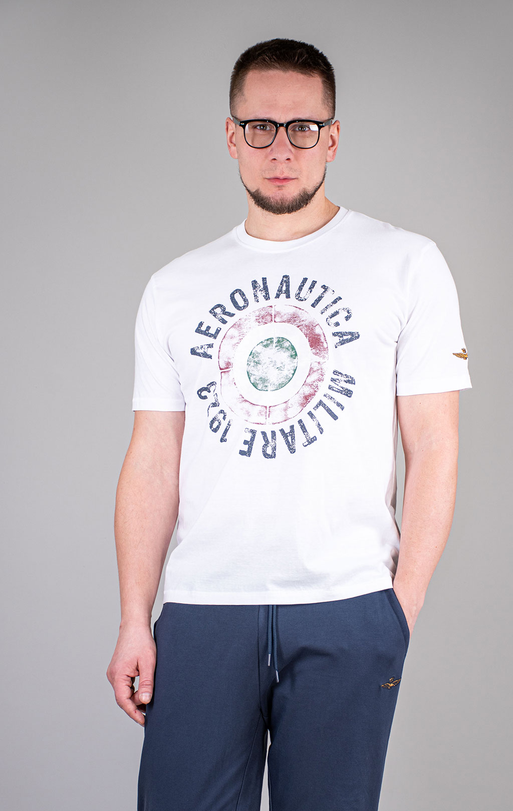 Футболка AERONAUTICA MILITARE SS 26/BD off white (TS 2538) 
