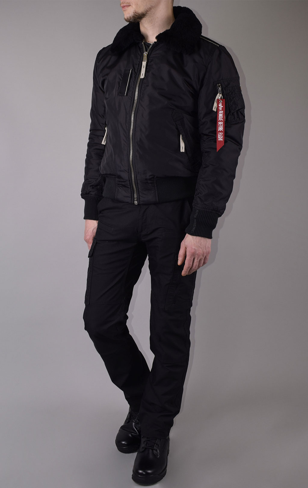 Куртка-пилот ALPHA INDUSTRIES INJECTOR-III big size black 