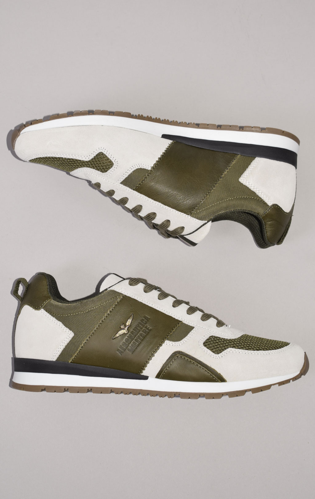 Кроссовки AERONAUTICA MILITARE SS 23 m/PT verde/grigio (SC 246)