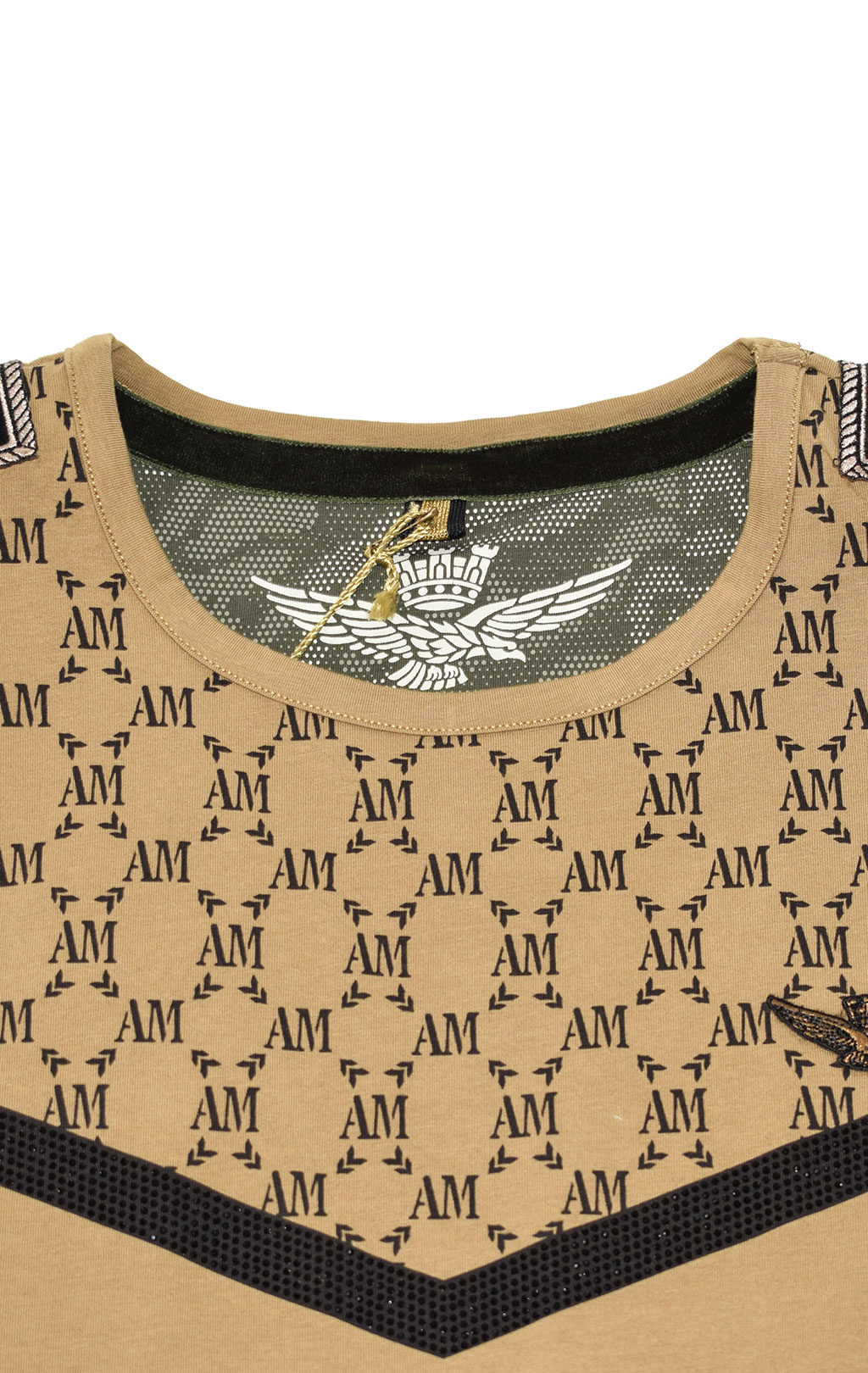 Женская футболка AERONAUTICA MILITARE FW 20/21/PT khaki (TS 1797) 