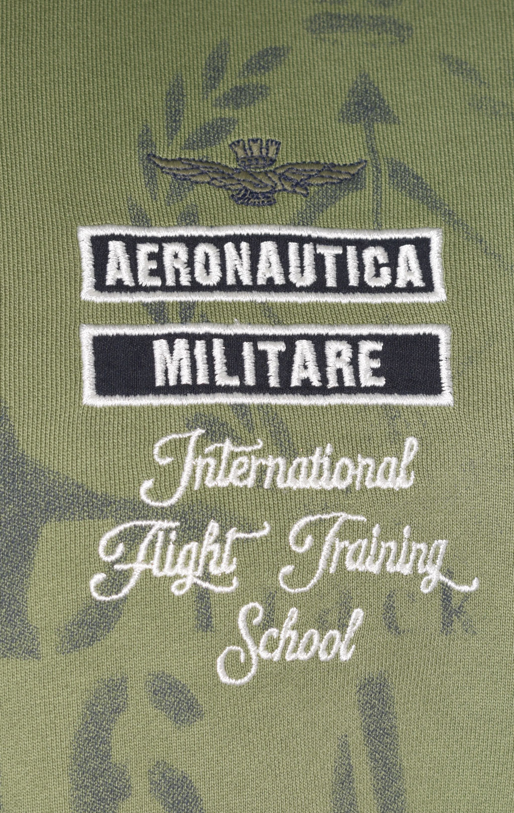 Олимпийка AERONAUTICA MILITARE big size SS 23/TR verde militare (FE 1748) 