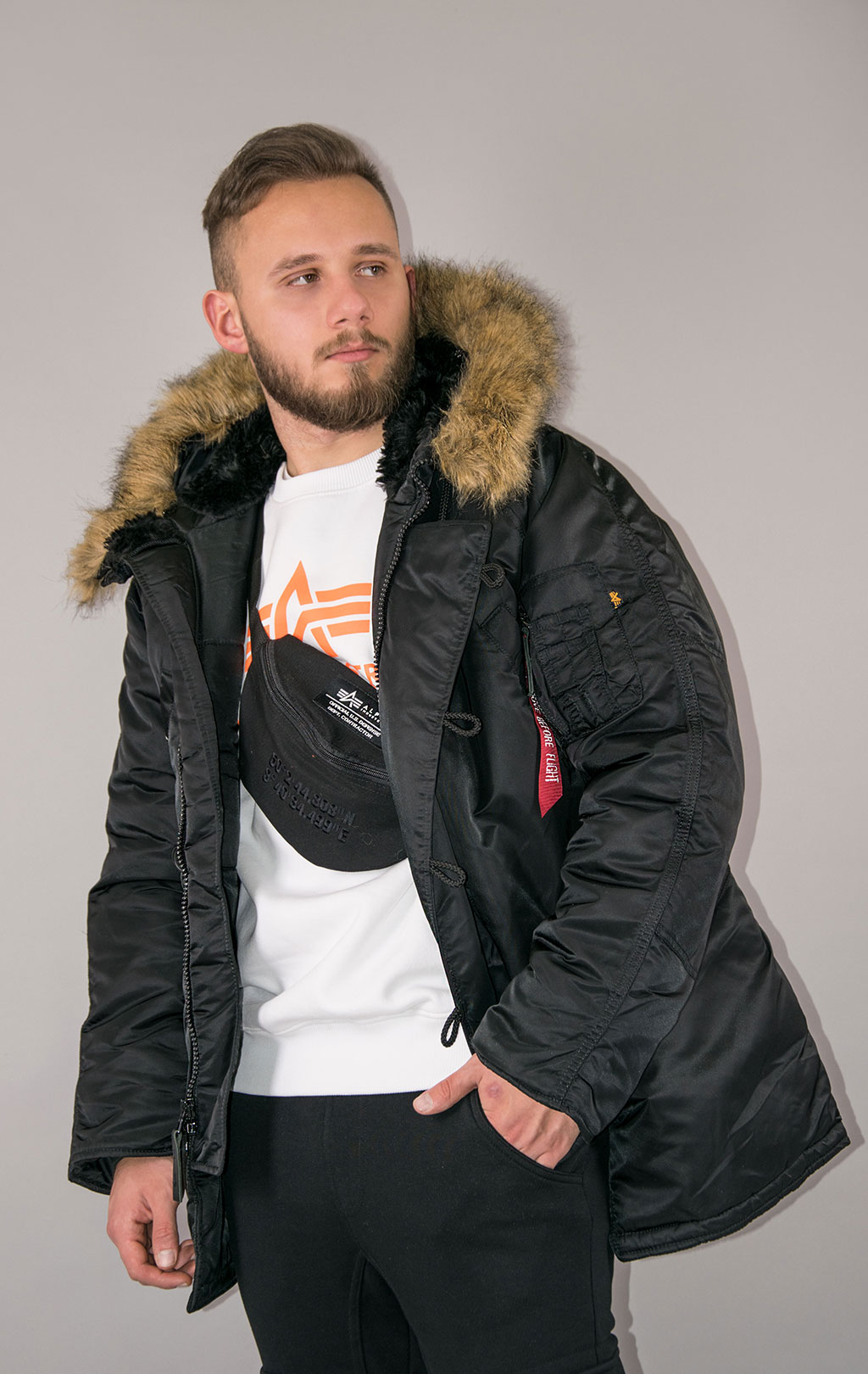 Аляска ALPHA INDUSTRIES CLASSIC N-3B black 