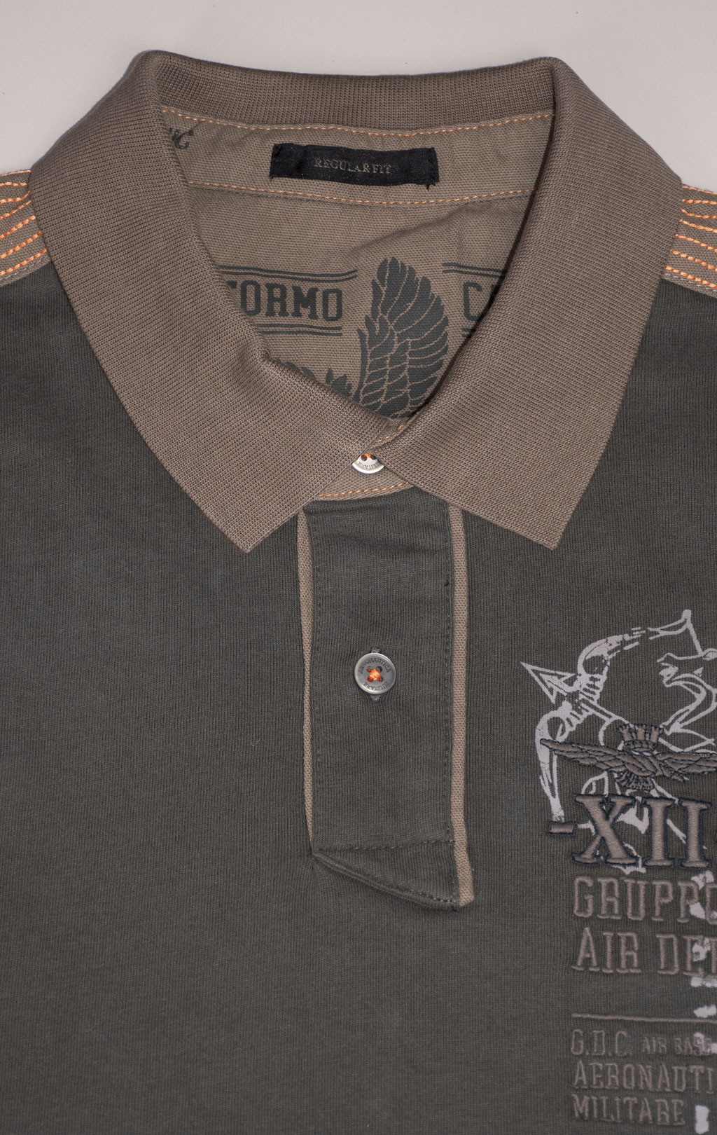 Поло-лонгслив AERONAUTICA MILITARE FW 24/25/TR dark musk (PO 1820) 