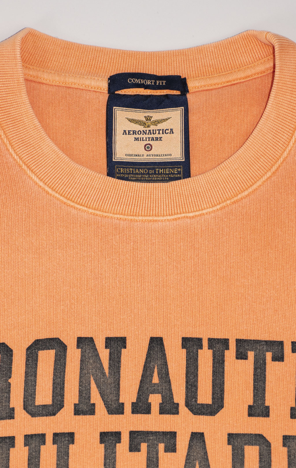 Свитшот AERONAUTICA MILITARE SS 24 m/IT carrot orange (FE 1898) 