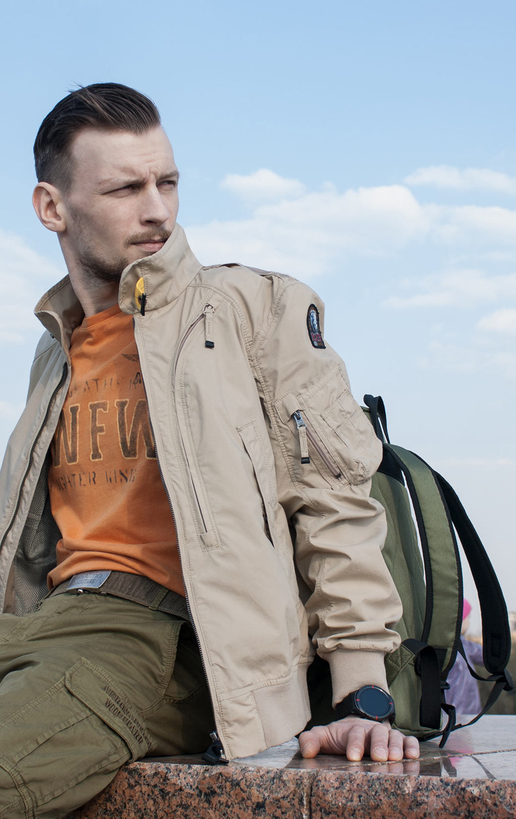 Ветровка-бомбер PARAJUMPERS JOE SS19 tan 