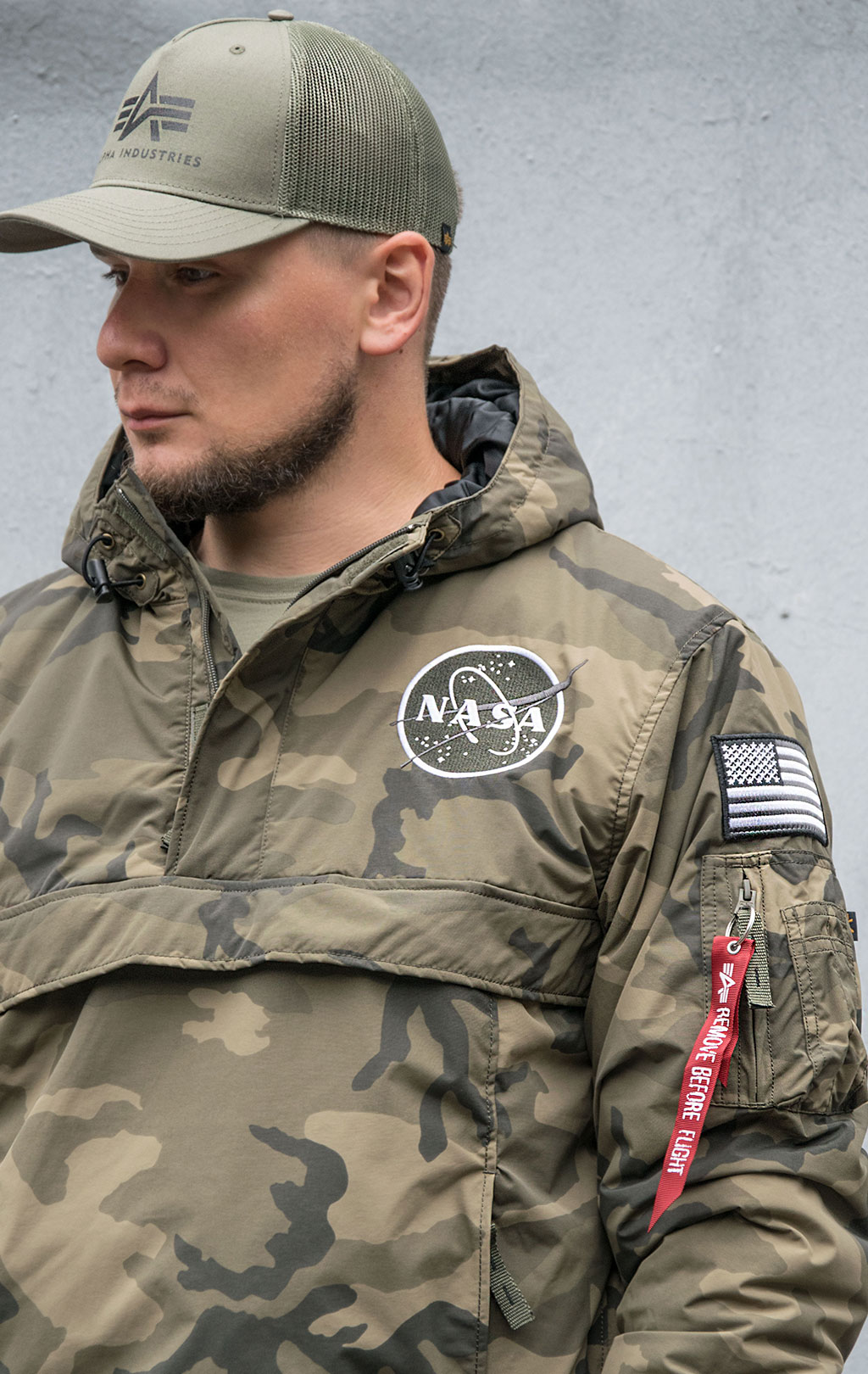 Анорак ALPHA INDUSTRIES NASA Anorak olive camo 