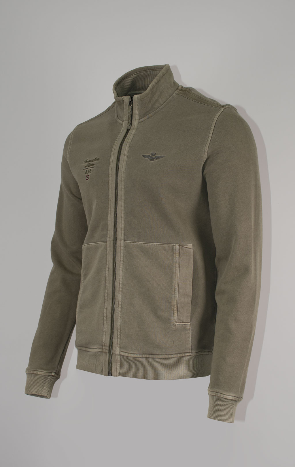 Олимпийка AERONAUTICA MILITARE SS 25 m/TR military olive washed (FE 1992) 