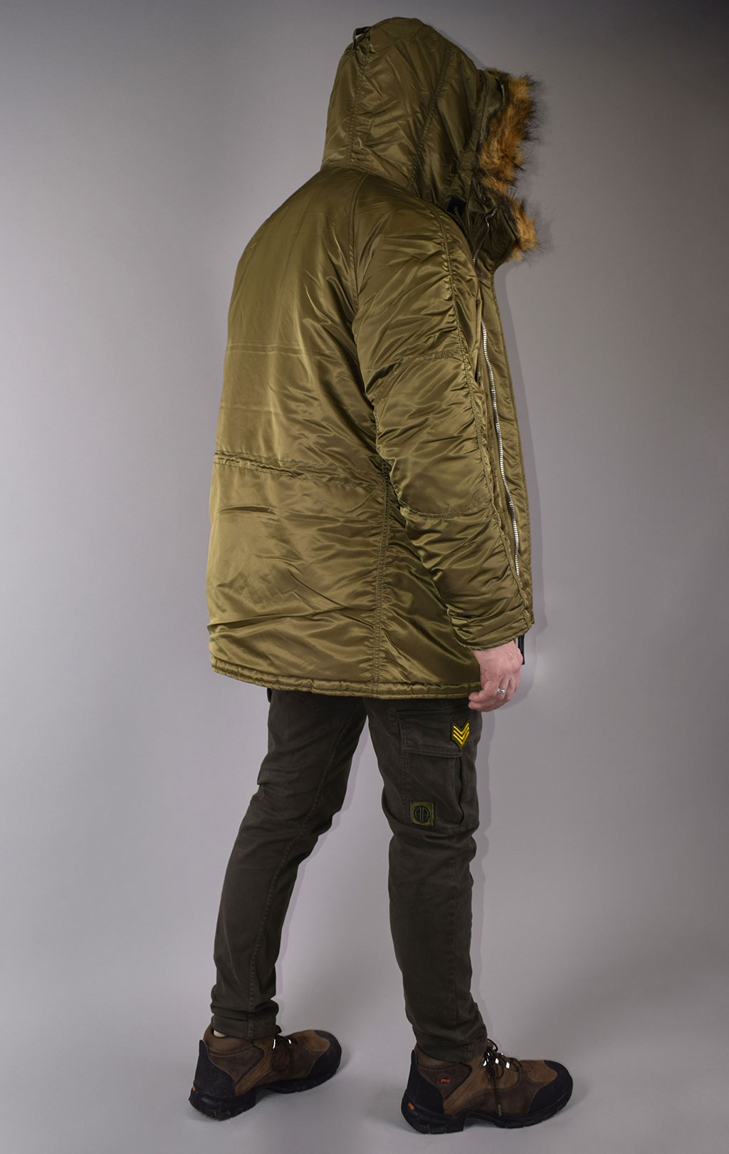 Аляска ALPHA INDUSTRIES SLIM FIT GEN-I N-3B vintage olive/orange 