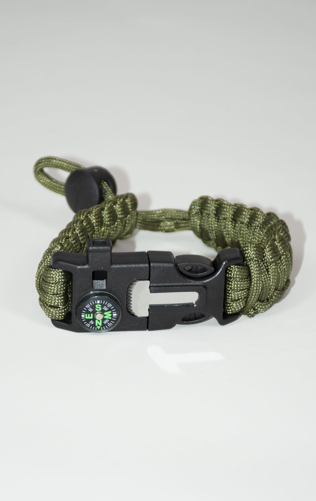 Браслет SABADO PARACORD огниво-компас-свисток-утяжка green sd-03 