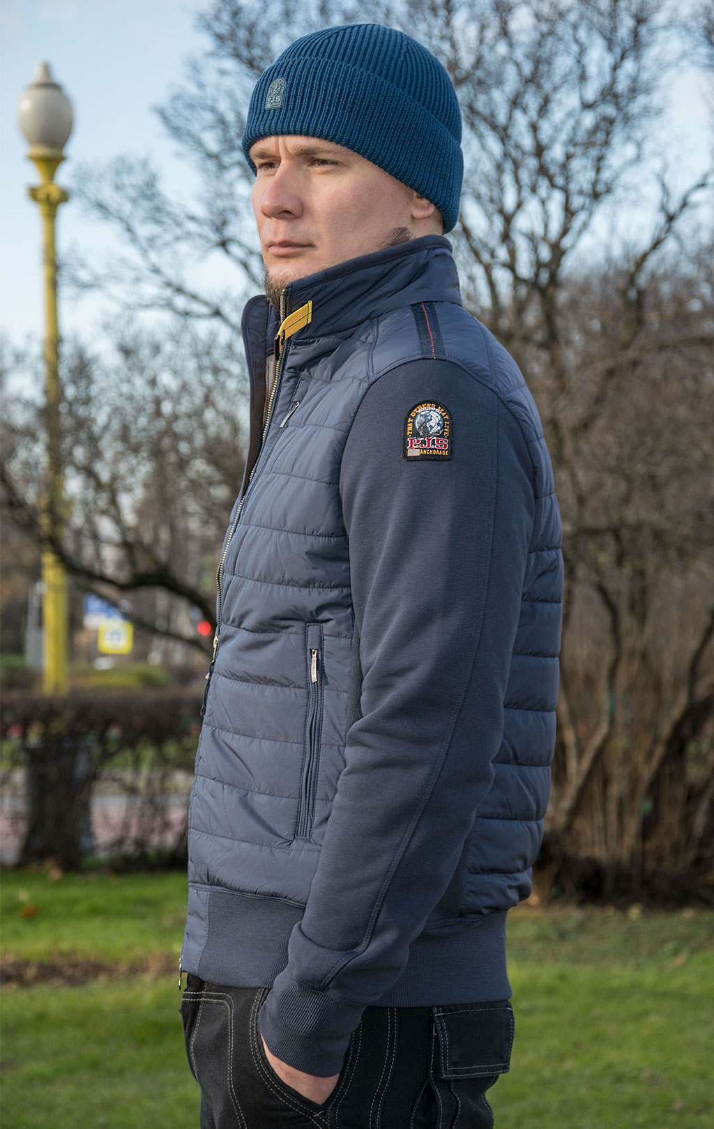 Толстовка комбинированная PARAJUMPERS ELLIOT FW 21/22 navy 