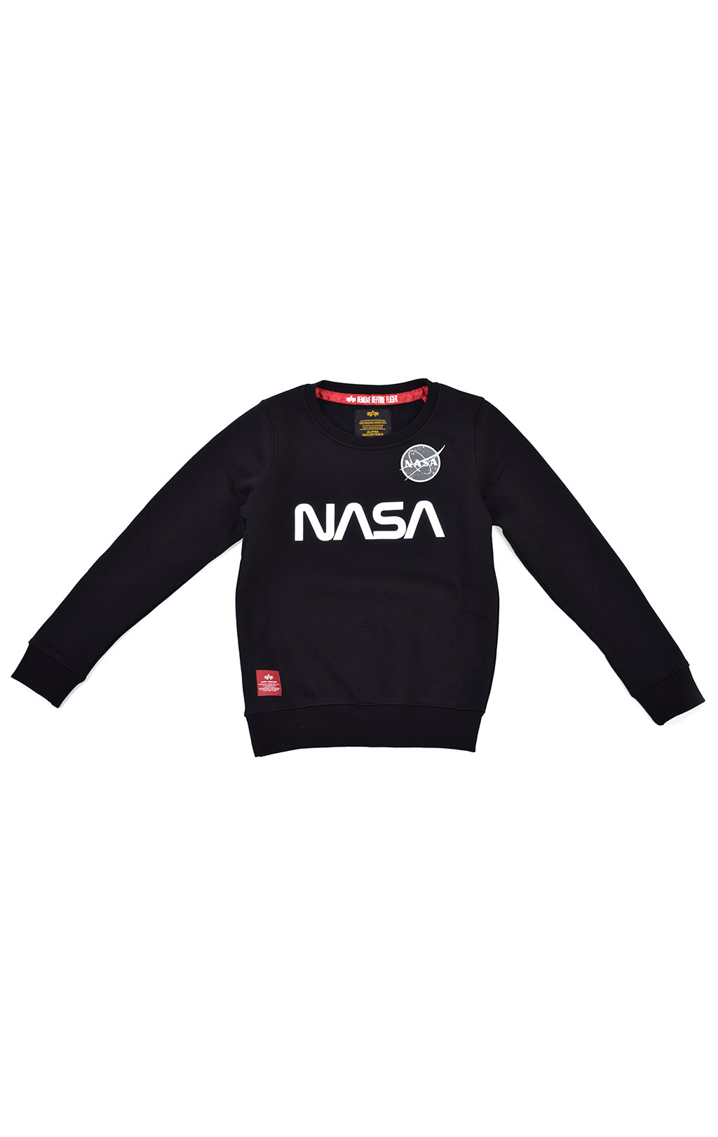 Детский свитшот ALPHA INDUSTRIES NASA REFLECTIVE SWEATER black 