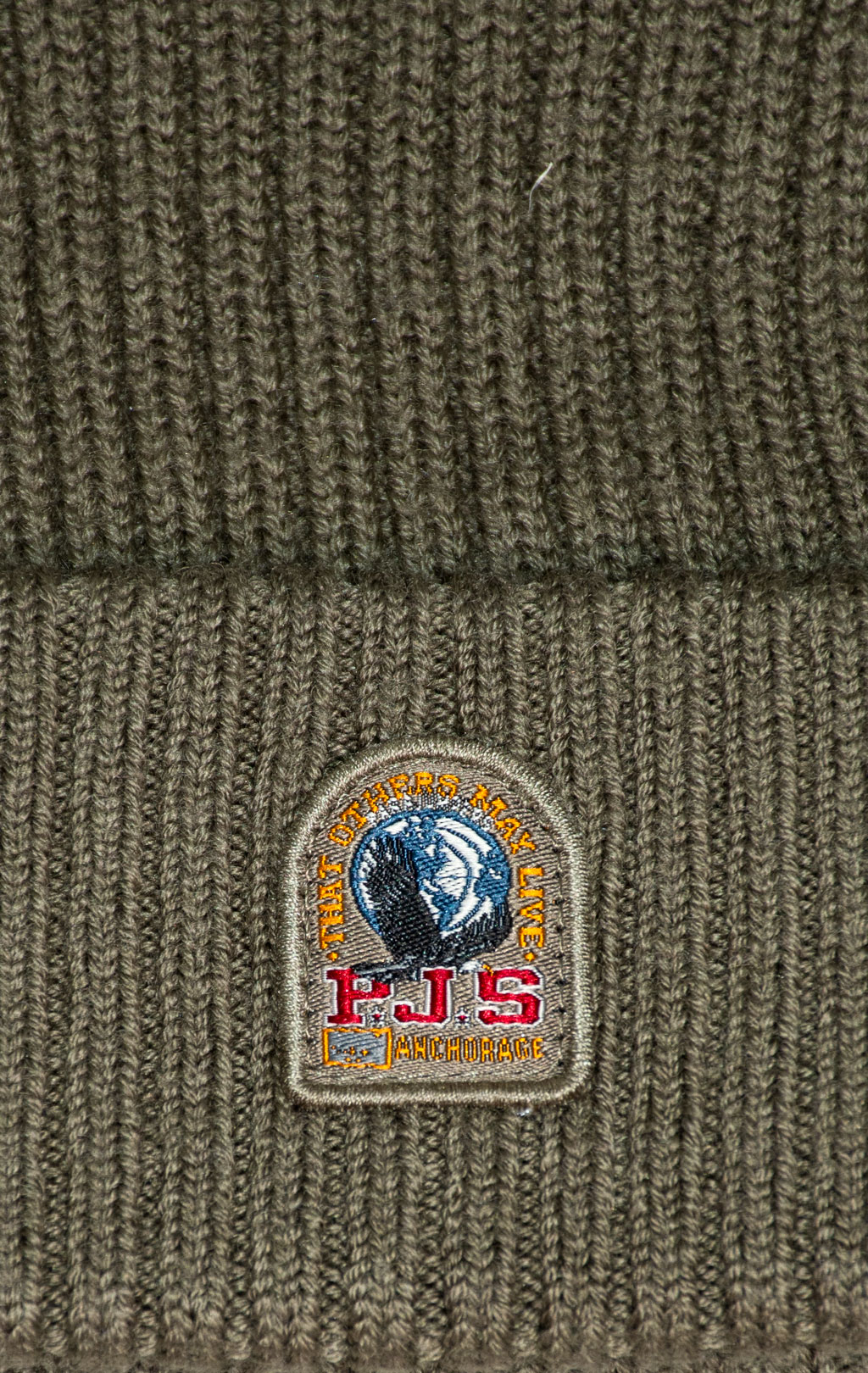 Шапка вязаная PARAJUMPERS RIB HAT FW 25/26 olive grey 