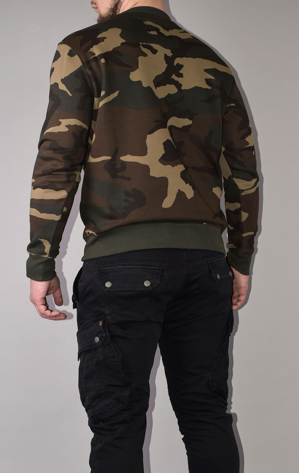 Свитшот ALPHA INDUSTRIES BASIC SWEATER camo woodland 65 