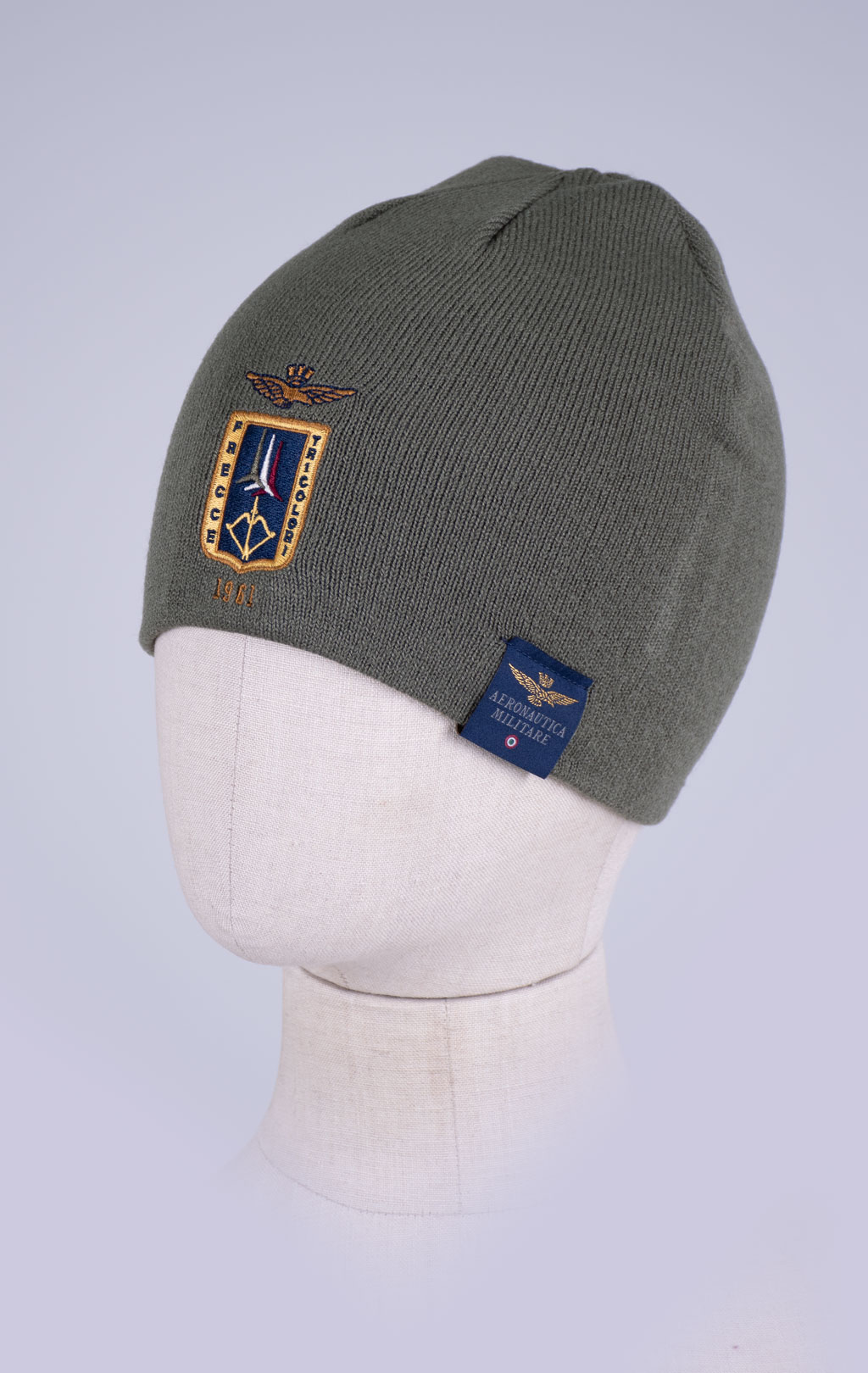 Шапка вязаная AERONAUTICA MILITARE FW 26/27/CN tea leaf (CU 0092) 