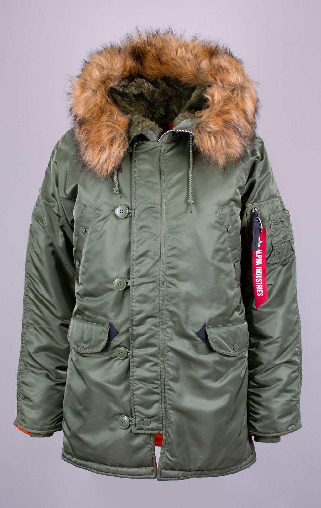 Аляска ALPHA INDUSTRIES SLIM FIT N-3B FW 21/22 m sage 