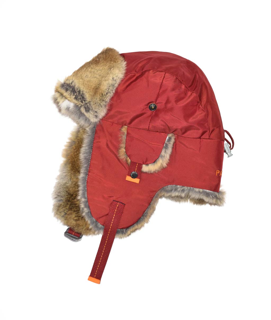 Шапка ушанка PARAJUMPERS AVIATOR HAT натур. мех red 