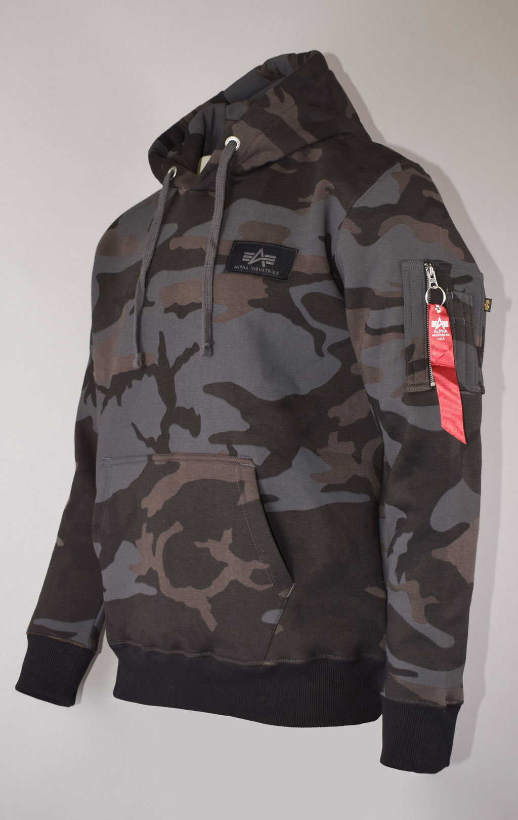 Толстовка ALPHA INDUSTRIES BACK PRINT HOODY CAMO black camo 