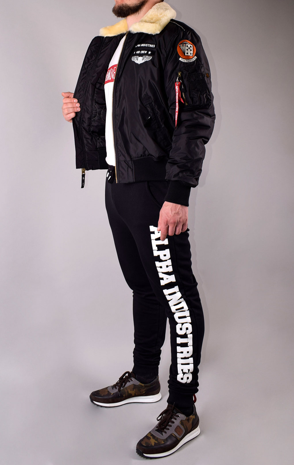 Куртка-пилот ALPHA INDUSTRIES INJECTOR-III AIR FORCE black 