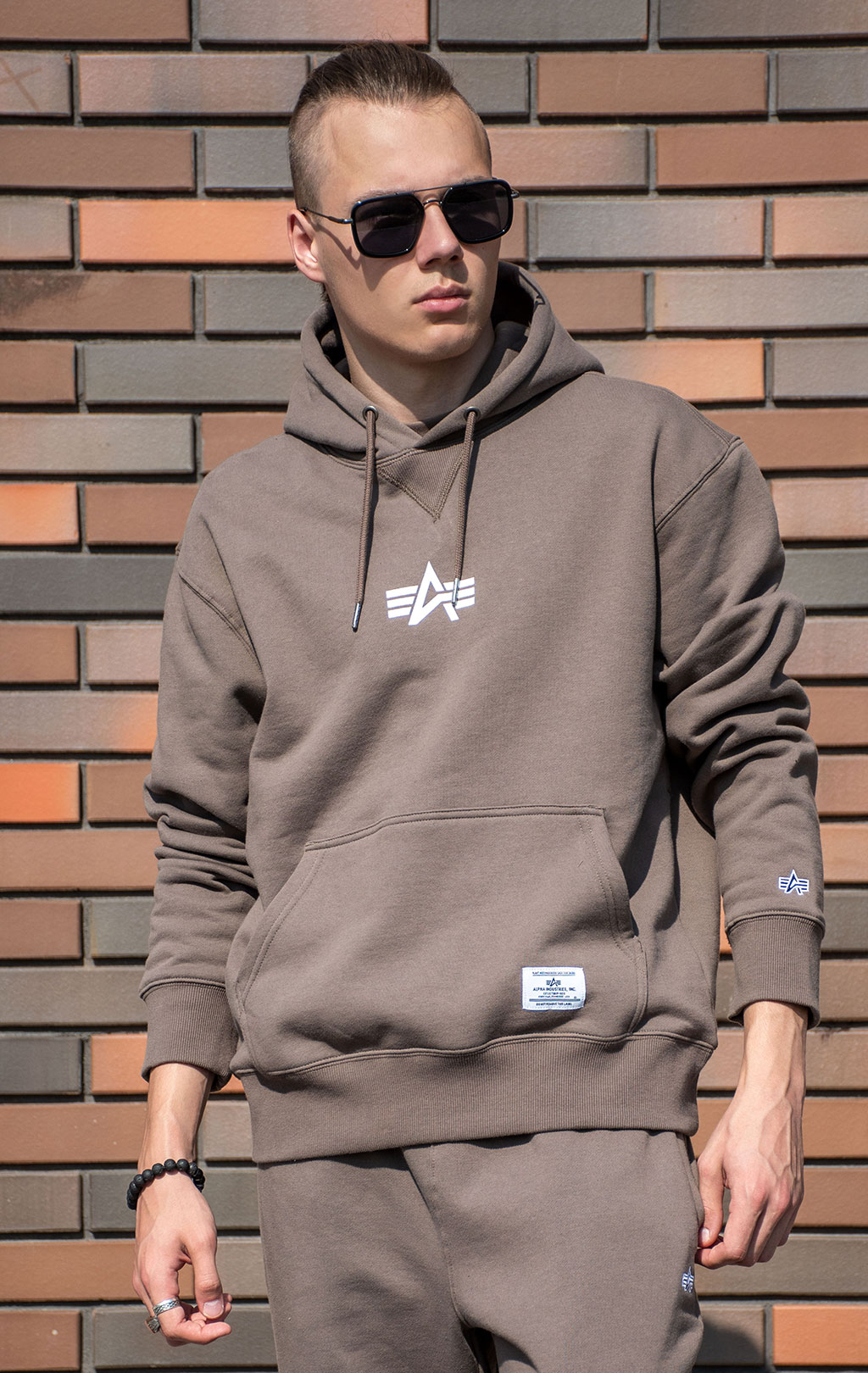 Толстовка ALPHA INDUSTRIES BORN OF PURPOSE HOODIE FW 24/25 coyote brown 