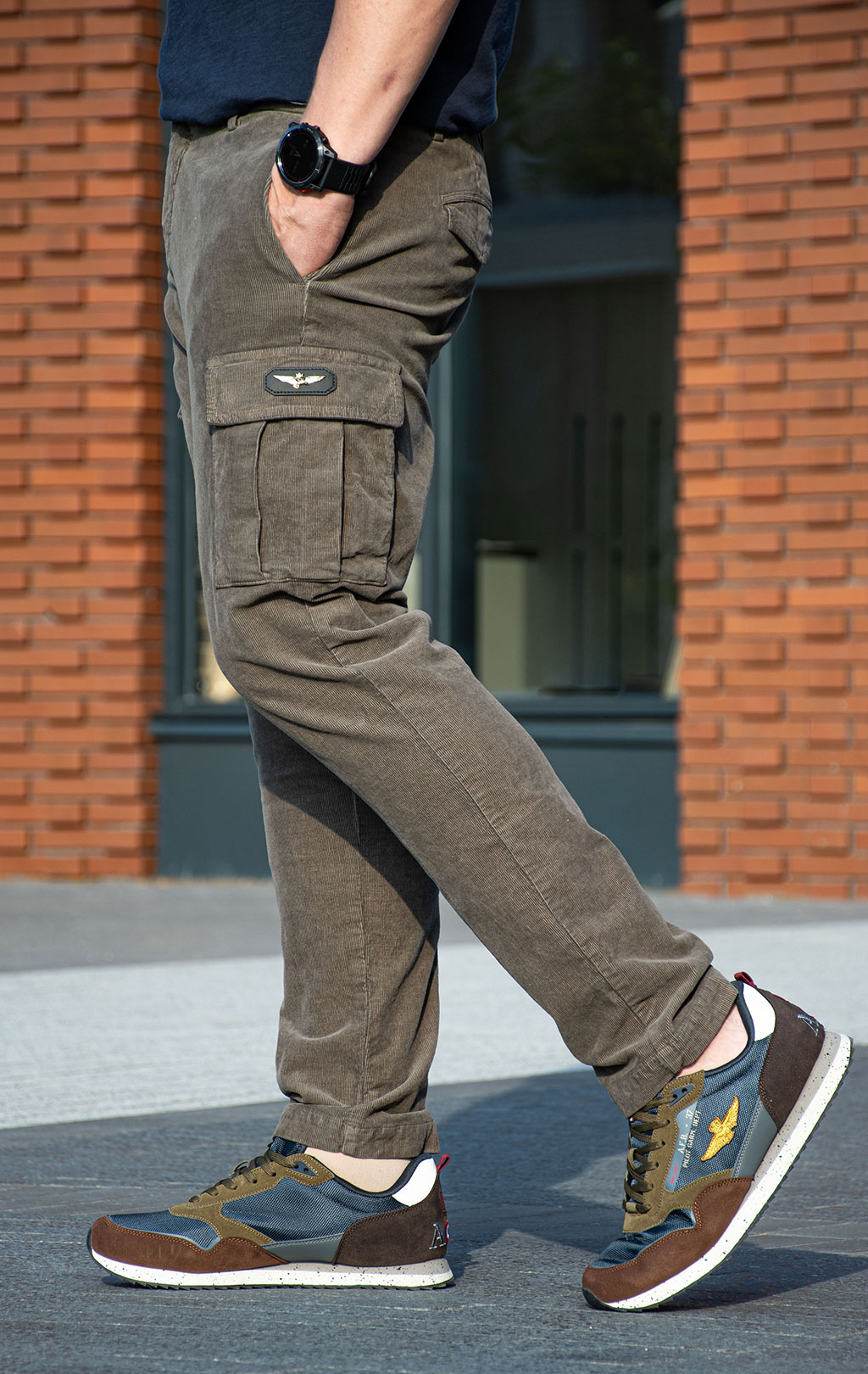 Брюки-карго AERONAUTICA MILITARE вельвет FW 26/27/AL caffelatte (PA 1740) 