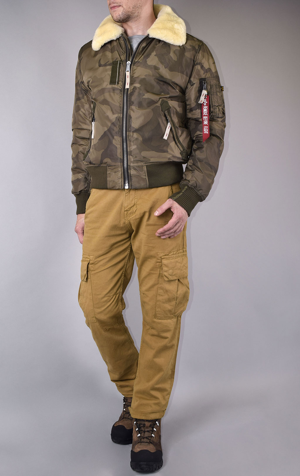 Куртка-пилот ALPHA INDUSTRIES INJECTOR-III olive camo 