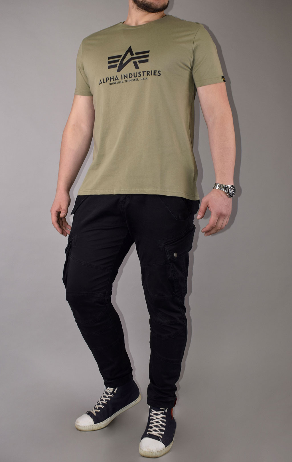 Футболка ALPHA INDUSTRIES BASIC T olive 