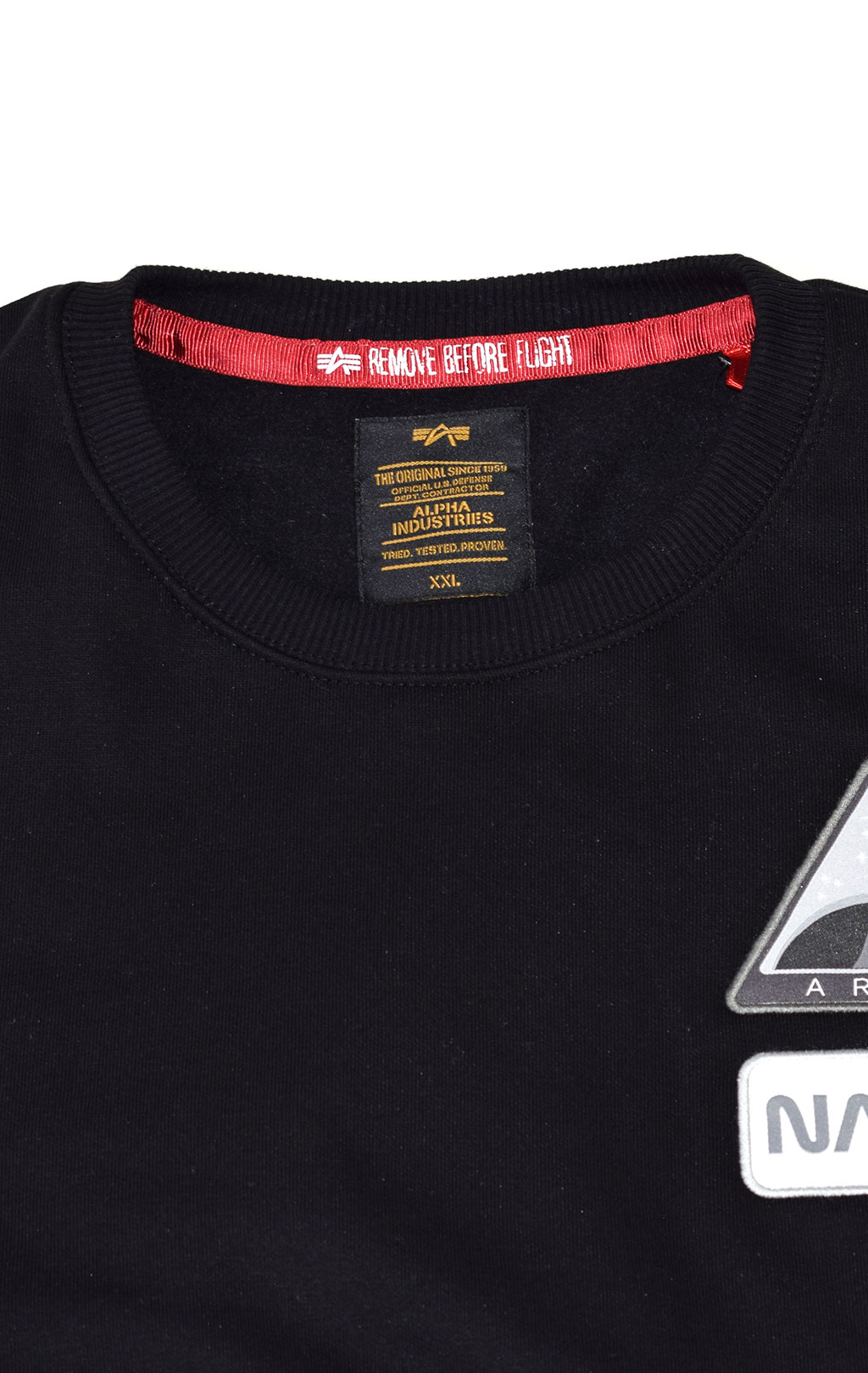 Свитшот ALPHA INDUSTRIES NASA SPACE CAMP SWEATER black 