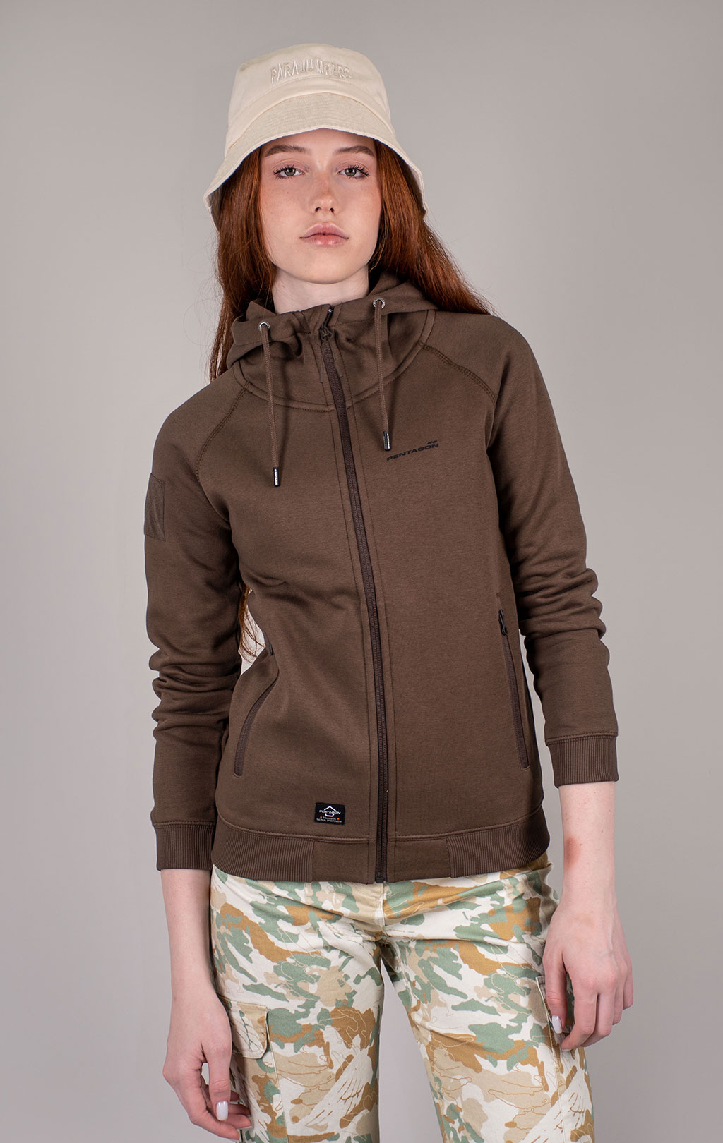 Женская толстовка Pentagon APHRODITE хлопок75%/полиэстер25% brown terra 08042 