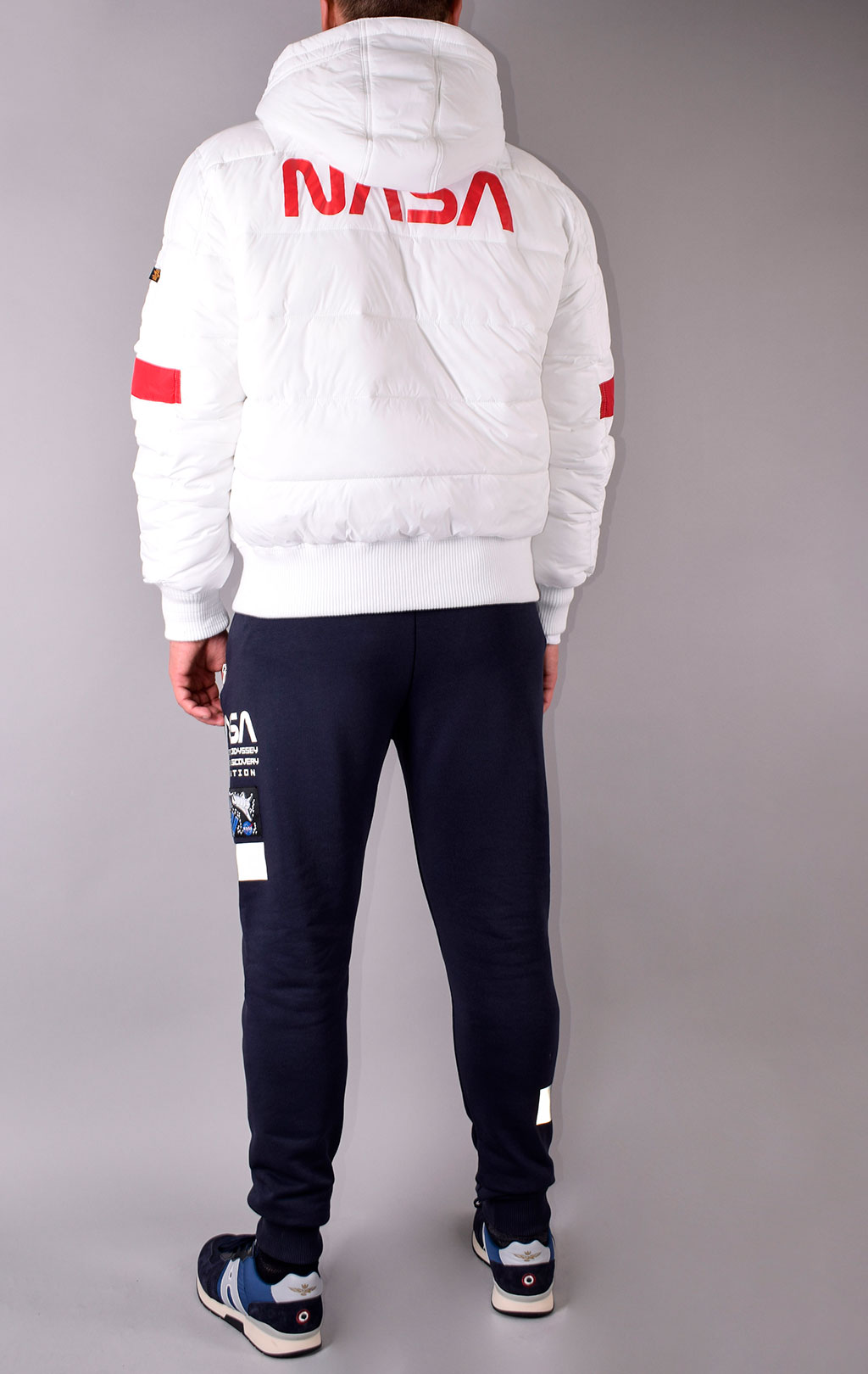 Куртка ALPHA INDUSTRIES HOODED PUFFER FD NASA white 