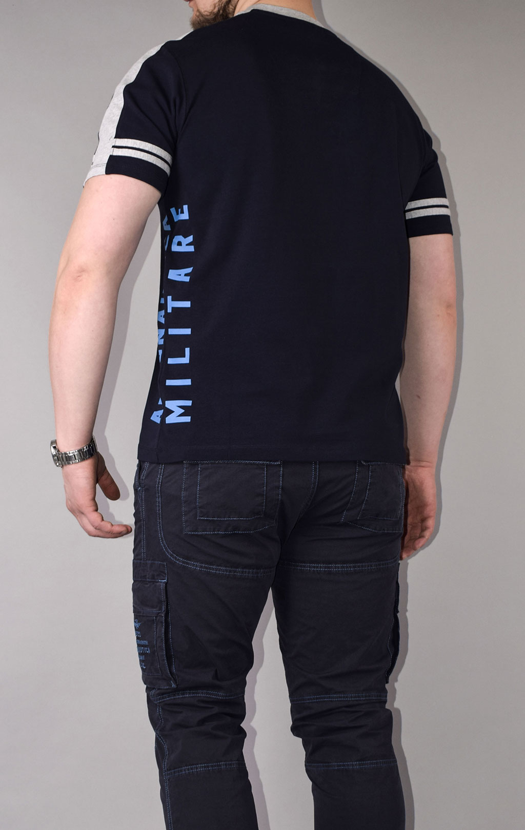 Футболка AERONAUTICA MILITARE SS 21/TR blue black (TS 1816) 