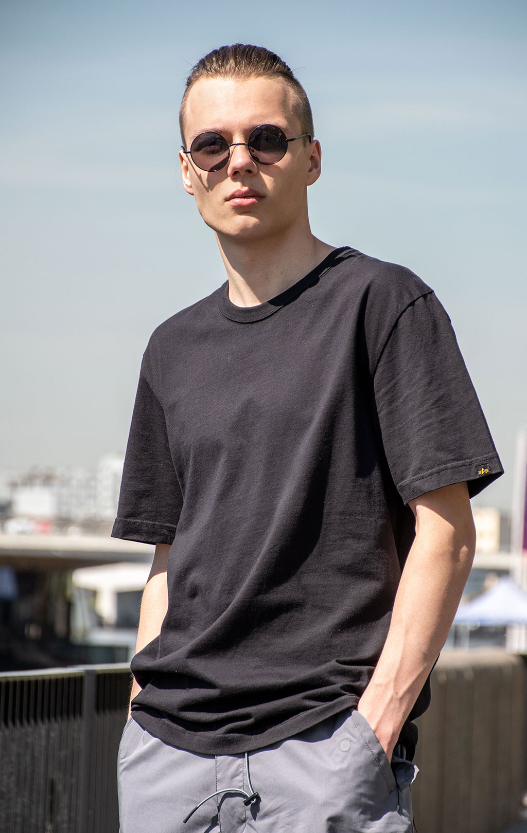 Футболка ALPHA INDUSTRIES ALPHA MA-1 TEE SS 24 black 