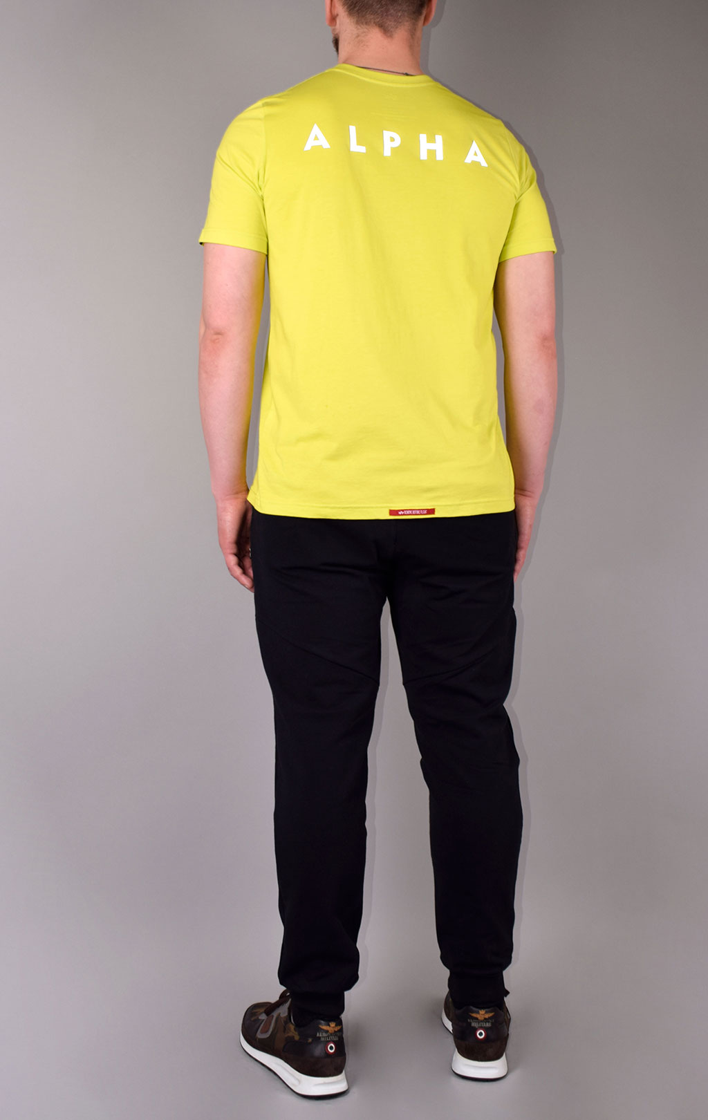 Футболка ALPHA INDUSTRIES REFLECTIVE SMALL LOGO neon yellow 