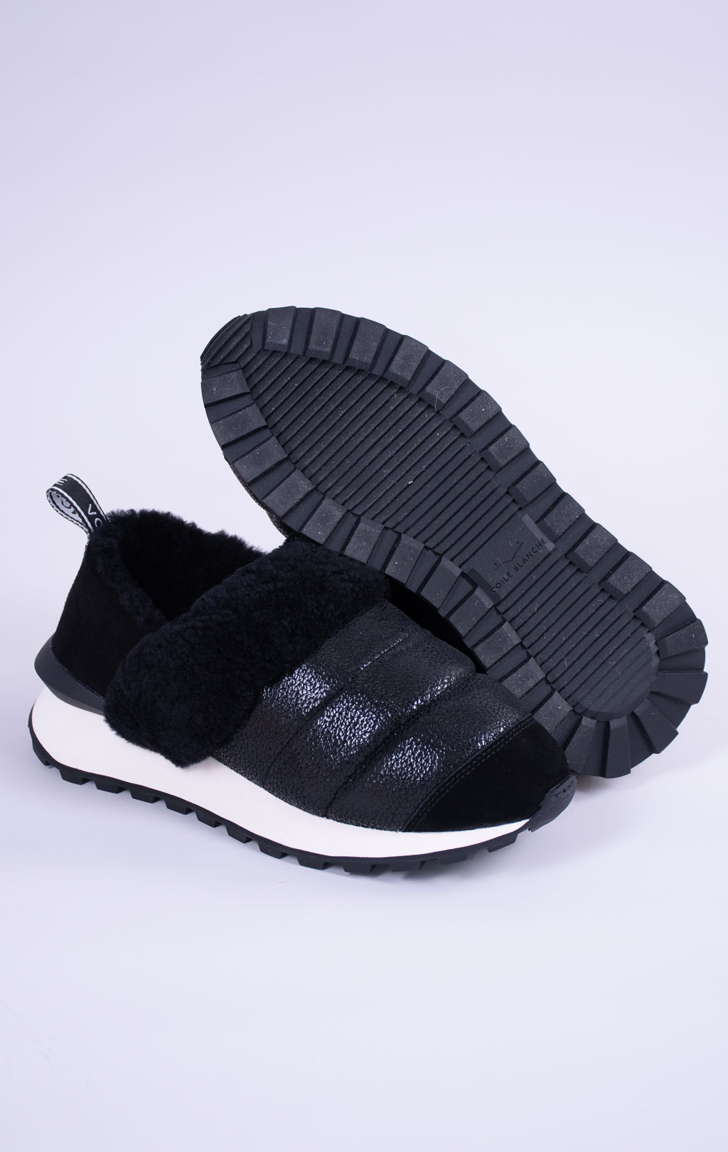 Женские кроссовки VOILE BLANCHE QWARK SLIP FUR WOMAN мех FW 26/27 black 2016210 