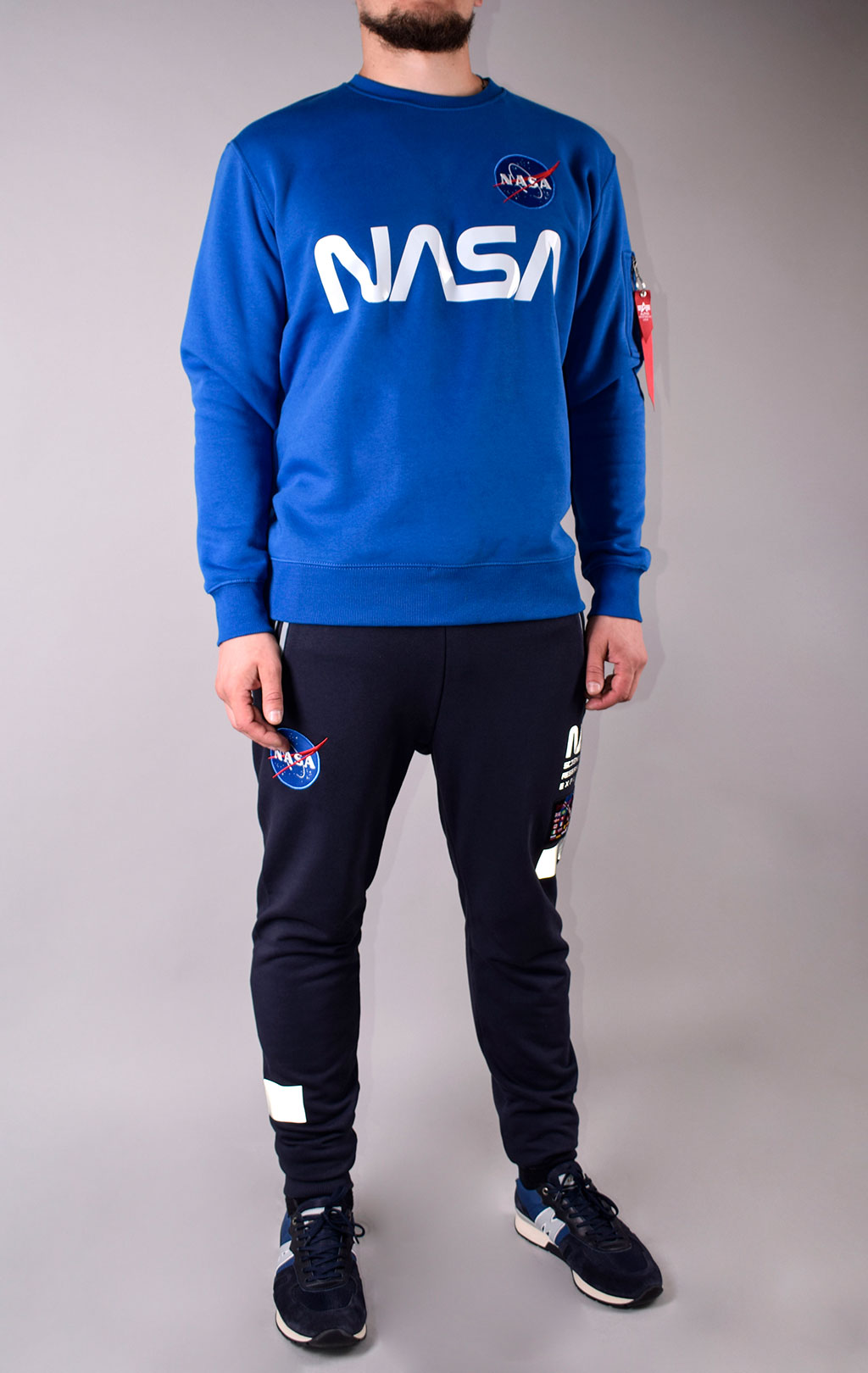 Свитшот ALPHA INDUSTRIES NASA reflective NASA blue 