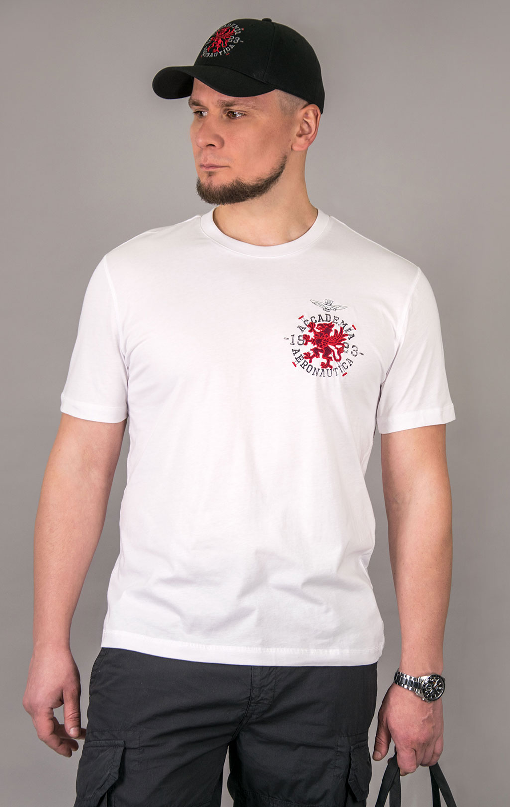 Футболка AERONAUTICA MILITARE CORSO GRIFO SS 24/TR milk white (TS 2201) 