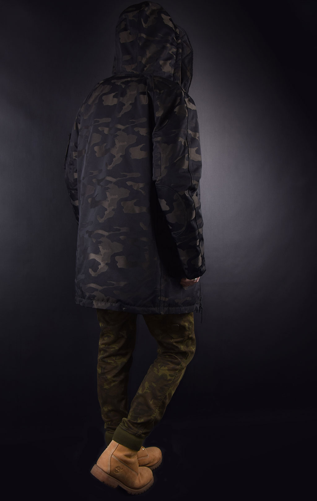 Аляска-пуховик ALPHA INDUSTRIES JACQUARD DOWN N-3B camo black 