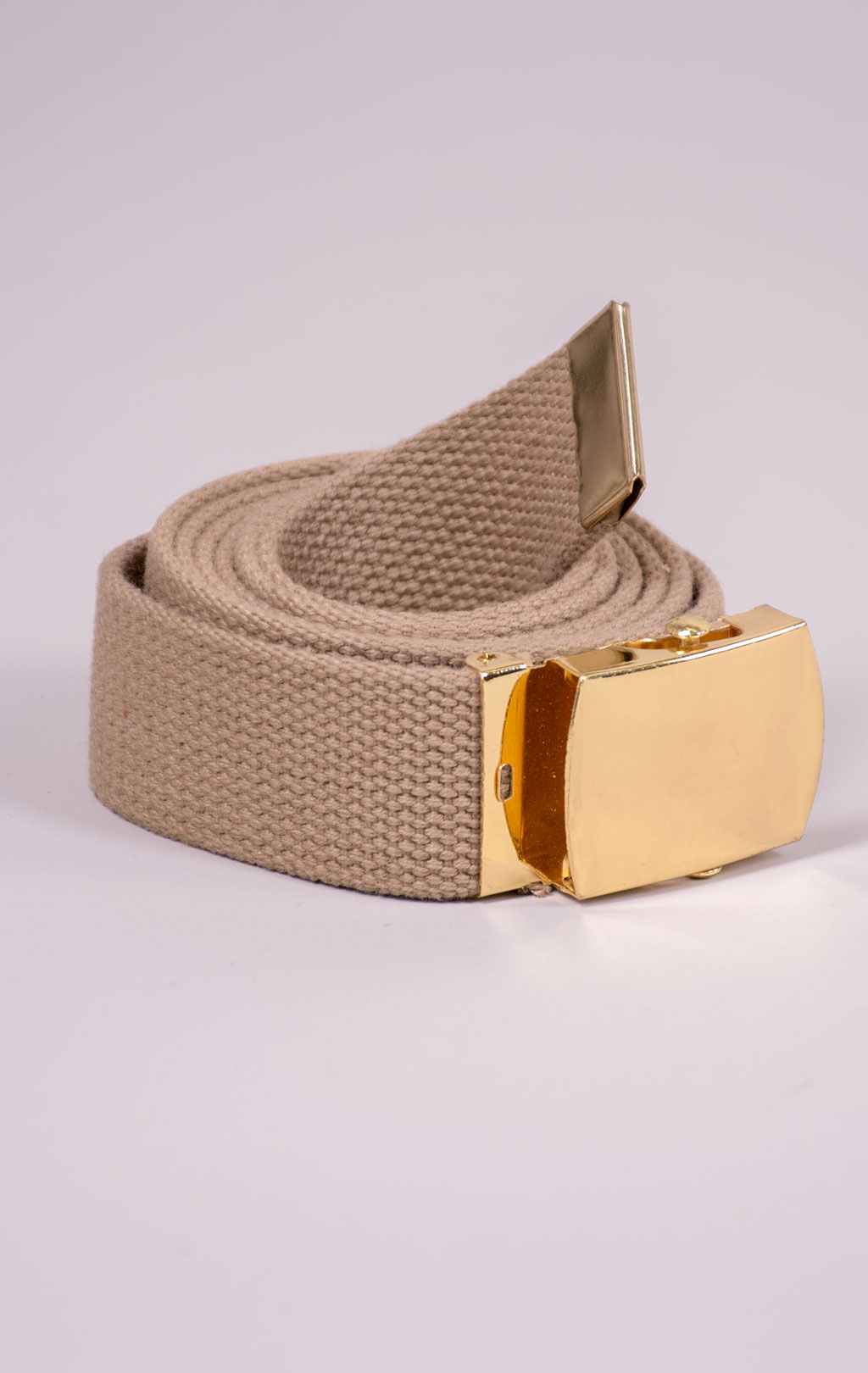 Ремень брючный брезент gold buckle brown б/у Голландия