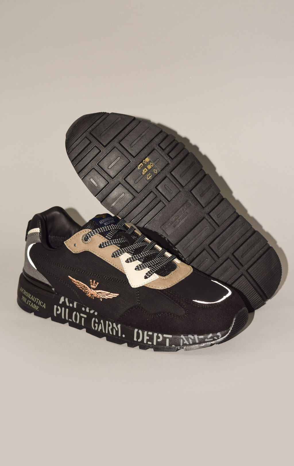 Кроссовки AERONAUTICA MILITARE FW 23/24 m/CN jet black (SC 214)