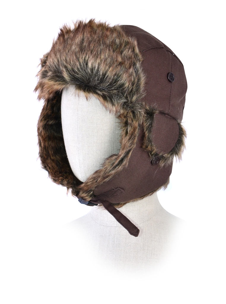 Шапка ушанка Fostex FURHAT хлопок brown 