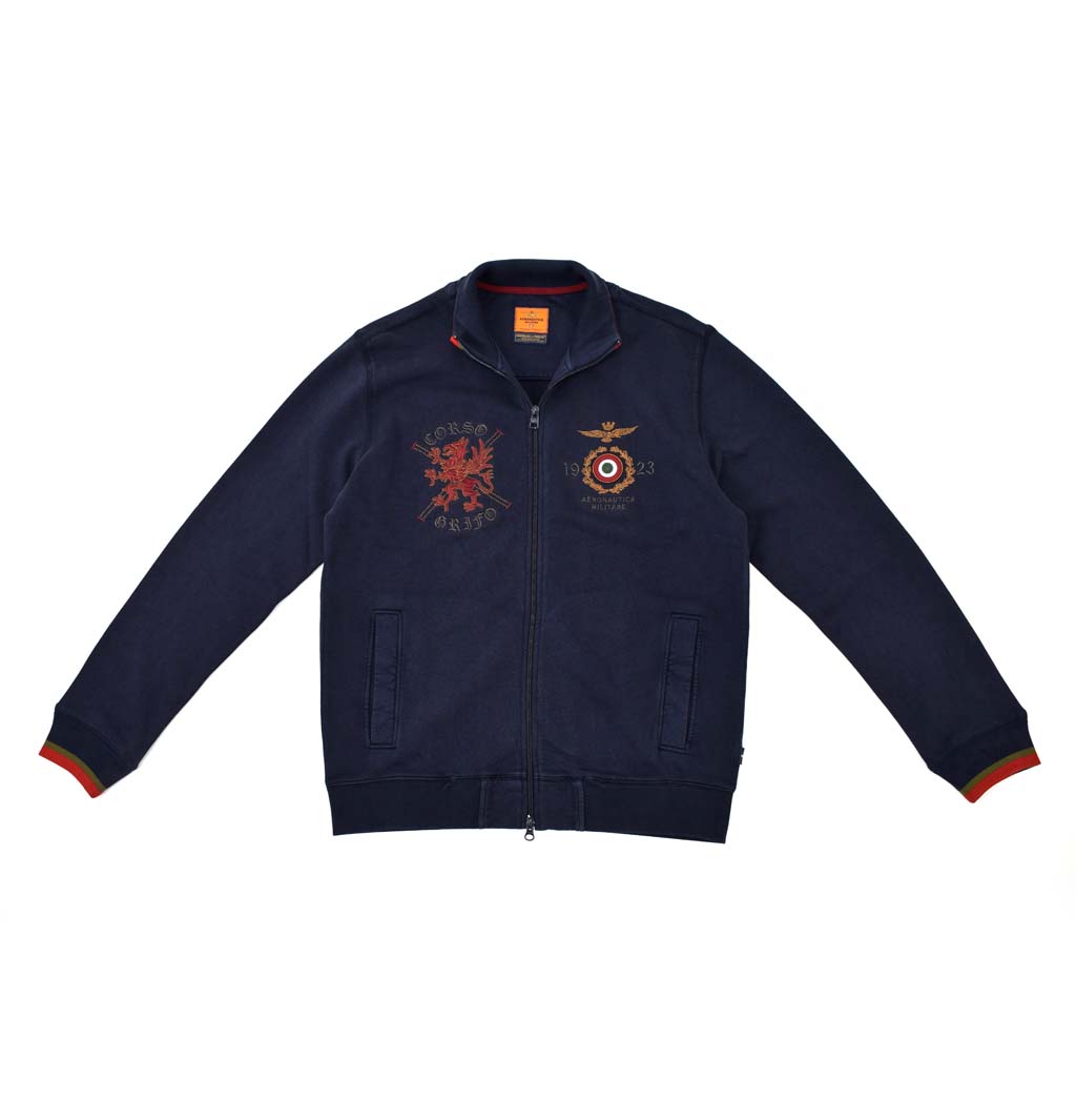 Олимпийка AERONAUTICA MILITARE SS 20/IN blue navy (FE 1488) 