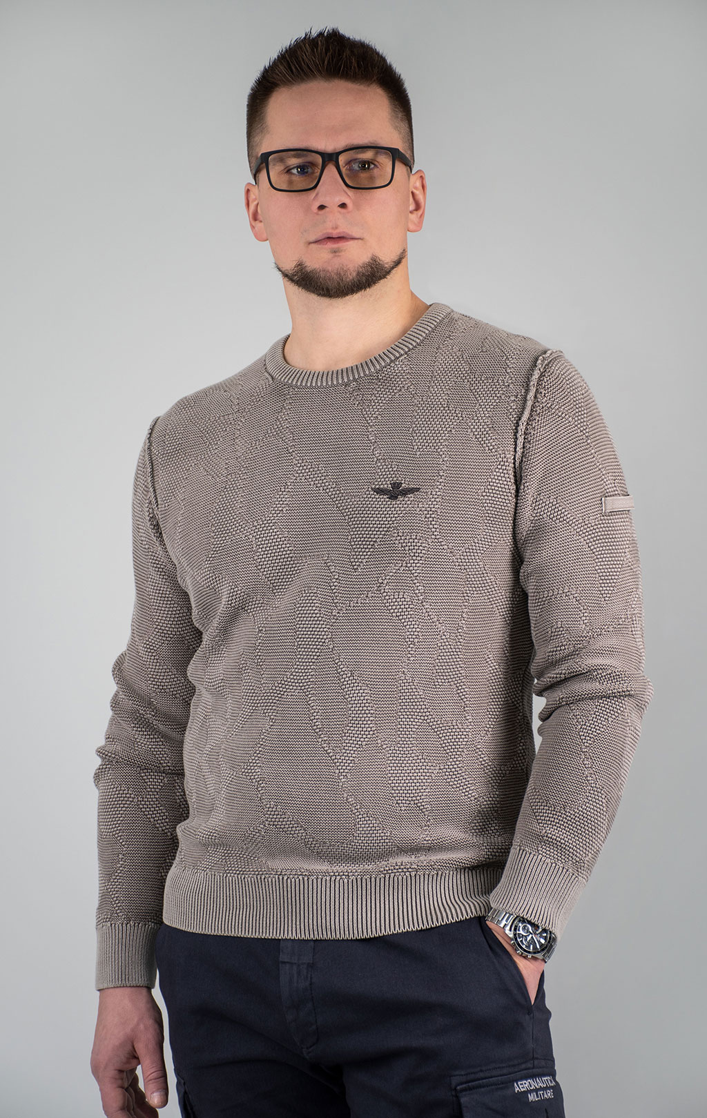 Свитер AERONAUTICA MILITARE FW 24/25/IN dark camo (MA 1525) 