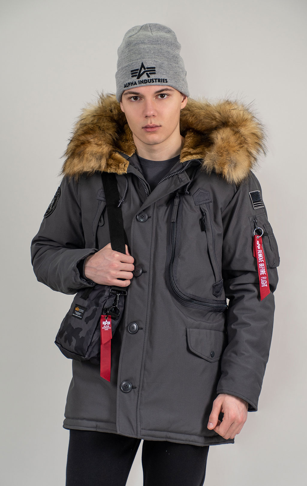 Аляска ALPHA INDUSTRIES POLAR vintage grey 