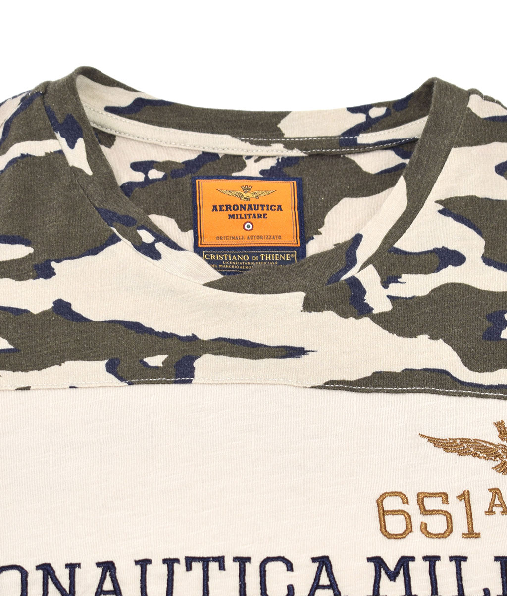 Футболка AERONAUTICA MILITARE SS 20/TR camouflage/sabbia (TS 1749)