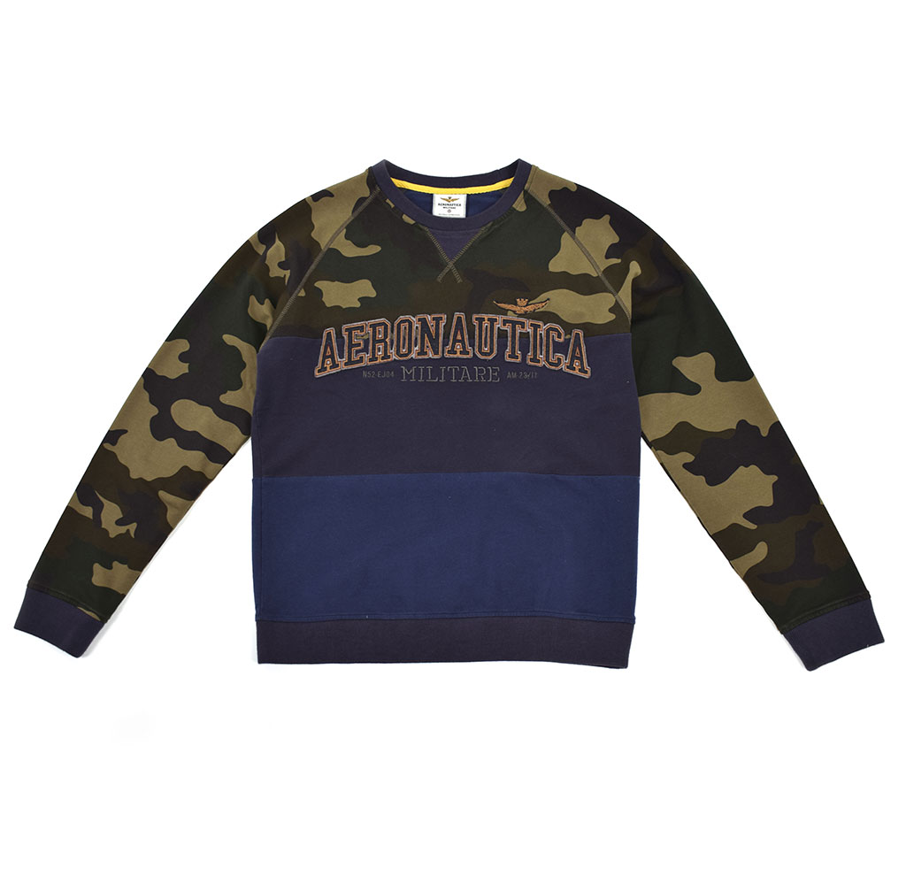 Свитшот AERONAUTICA MILITARE FW 19/20 camouflage/blue (FE 1444) 