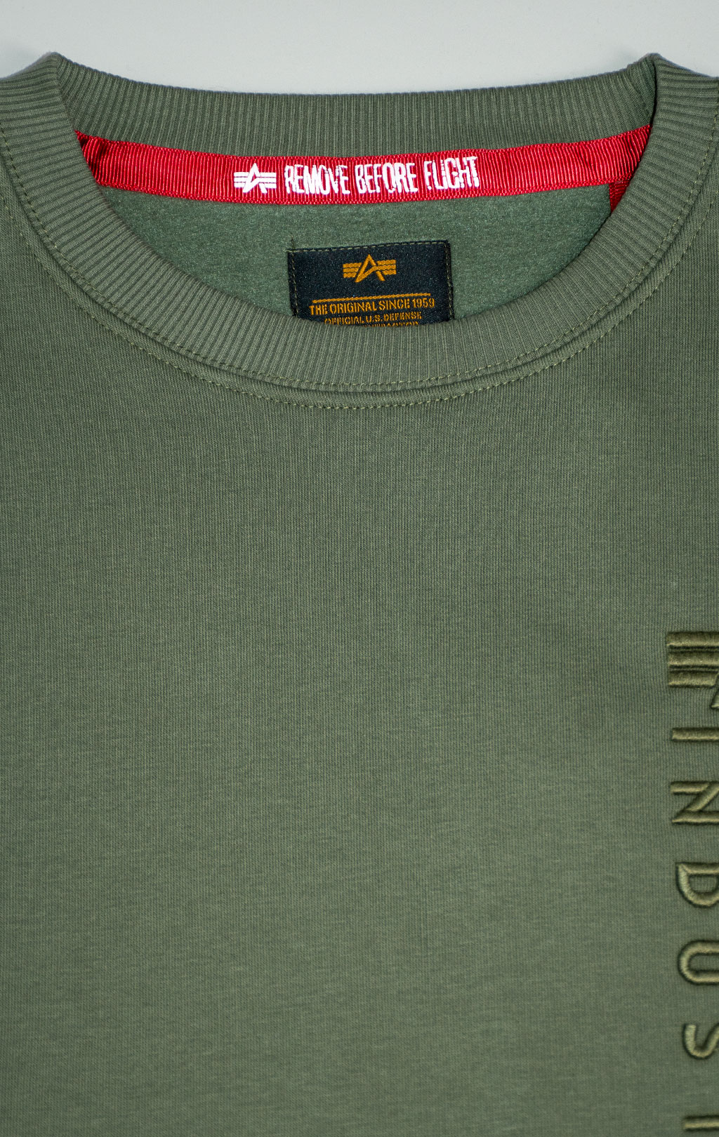 Свитшот ALPHA INDUSTRIES EMB SWEATER dark olive 