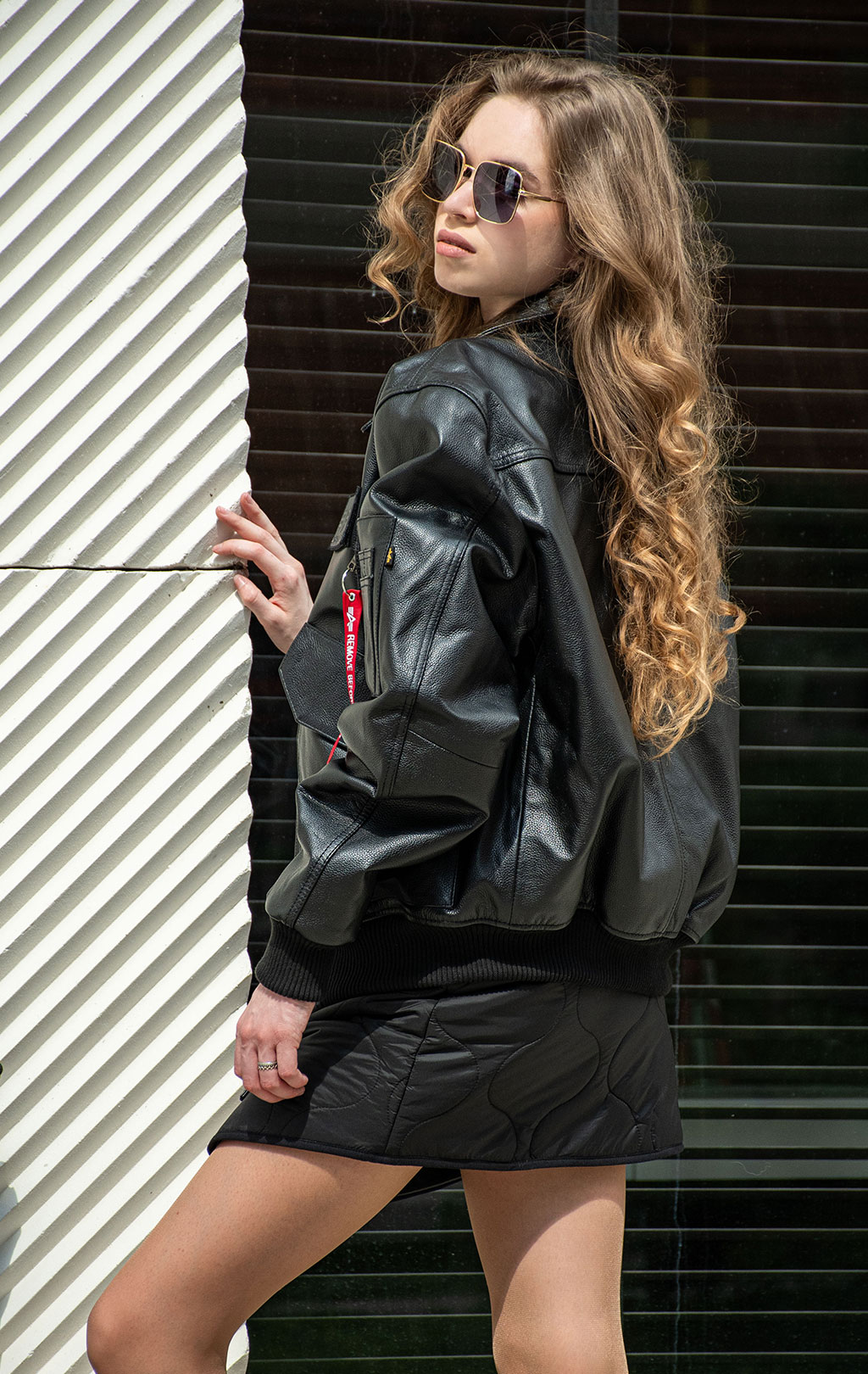 Куртка лётная ALPHA INDUSTRIES CWU Leather HERITAGE black 