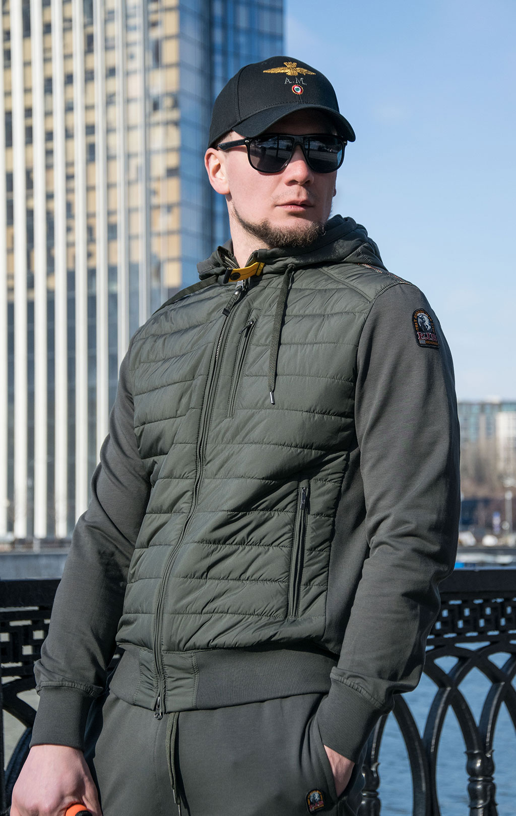 Толстовка комбинированная PARAJUMPERS IVOR SS 23 sycamore 