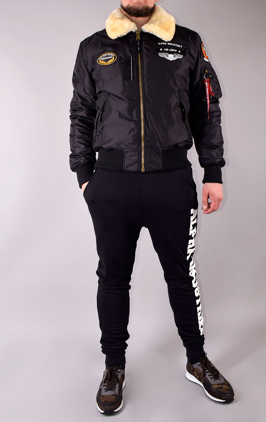 Куртка-пилот ALPHA INDUSTRIES INJECTOR-III AIR FORCE black 