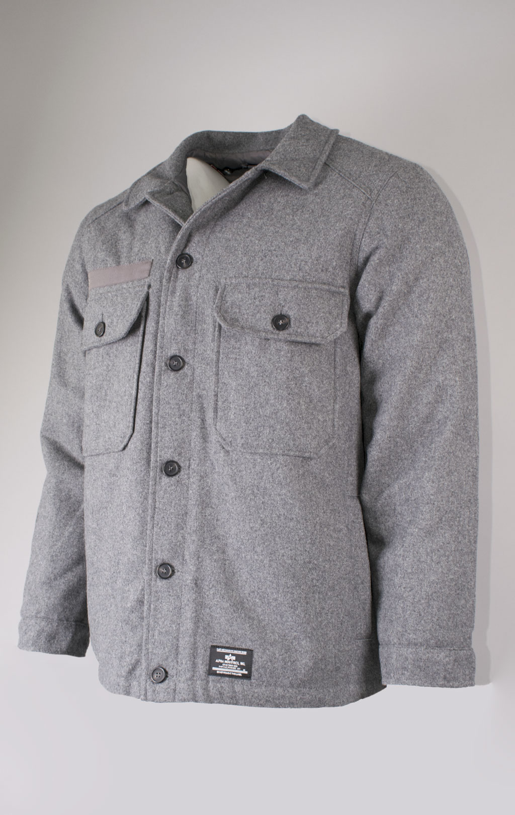 Куртка ALPHA INDUSTRIES WOOL FIELD SHIRT JACKET GEN-II FW 23/24 m dark charcoal heather 